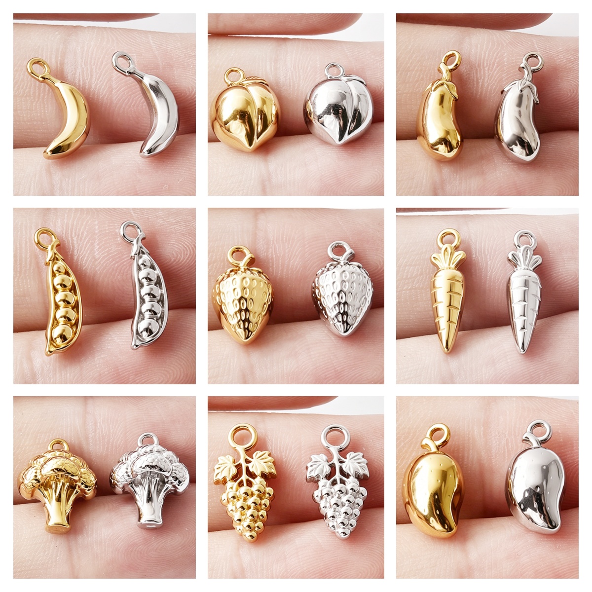 Women'S Accessories Mango - 7Pcs Fruit Strawberries Banana Mango Vegetable