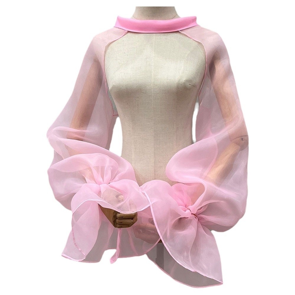 Women'S Accessories For Neck - Puffy Bridal Sleeves Long Sleeve High