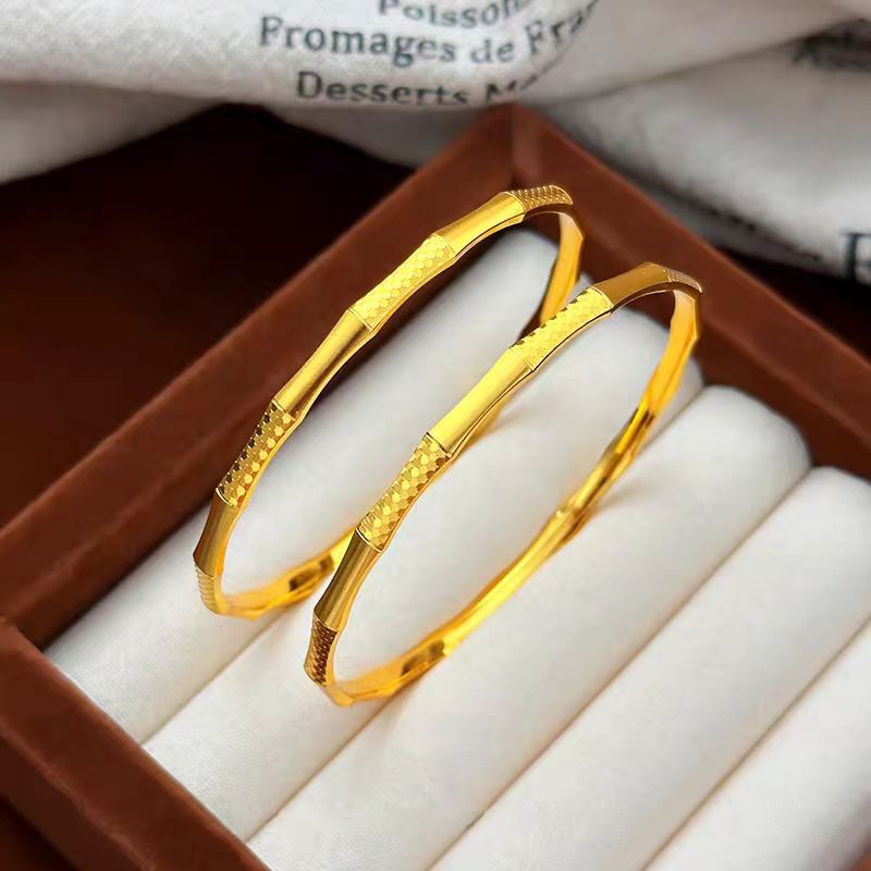 Women Accessories Meaning - 24K Gold AU999 Dragon Scale Bamboo