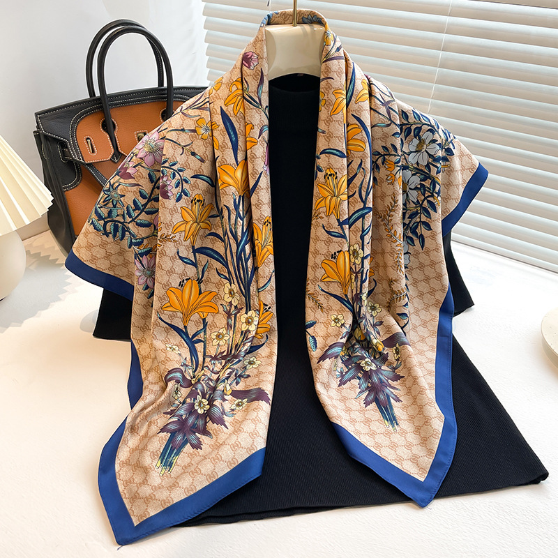 Women'S Accessories For Neck - New Twill Satin Scarf 90cm, Women's