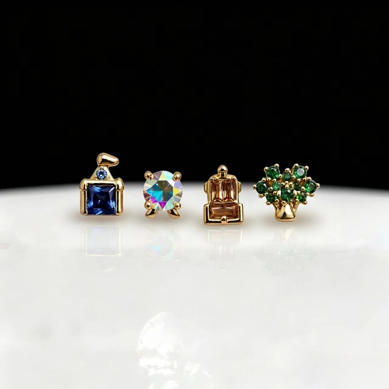 Women Accessories Earrings - New Exquisite Cute Amusement Park Stud
