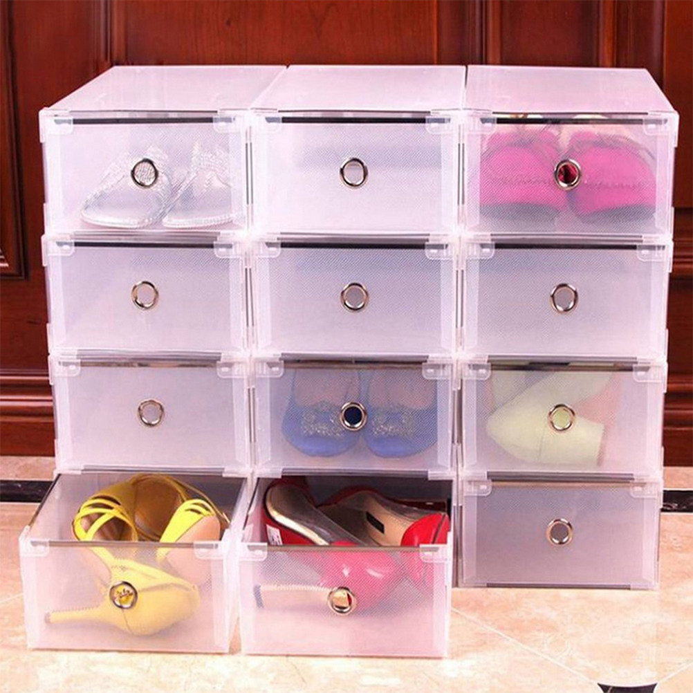 Women Accessories Drawer - 2Pcs Transparent Plastic Drawer Shoe Storage