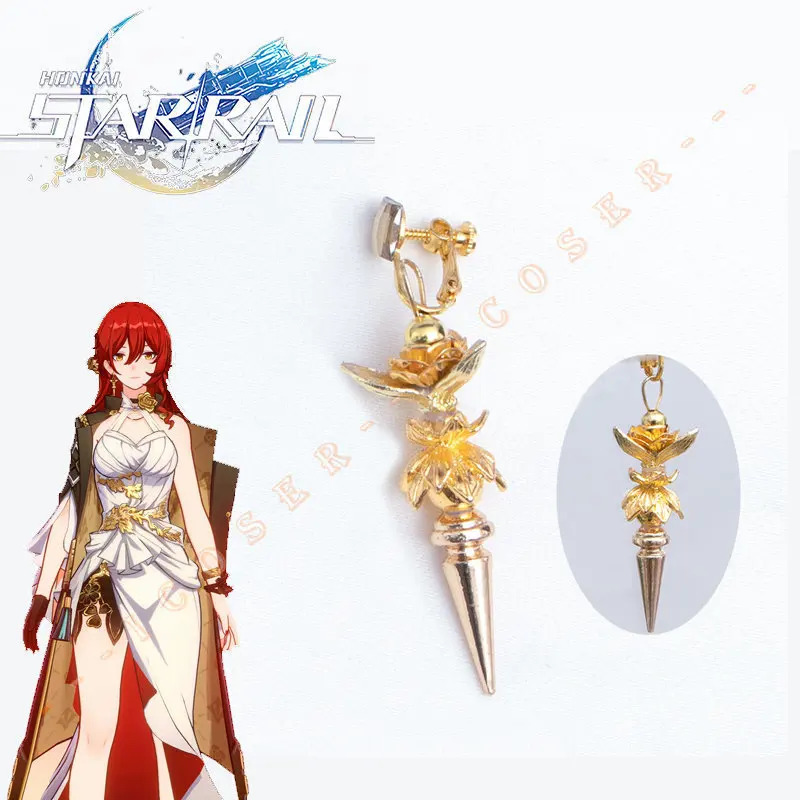 Women Accessories Earrings - 25COSGame Honkai Star Rail Himeko Cosplay