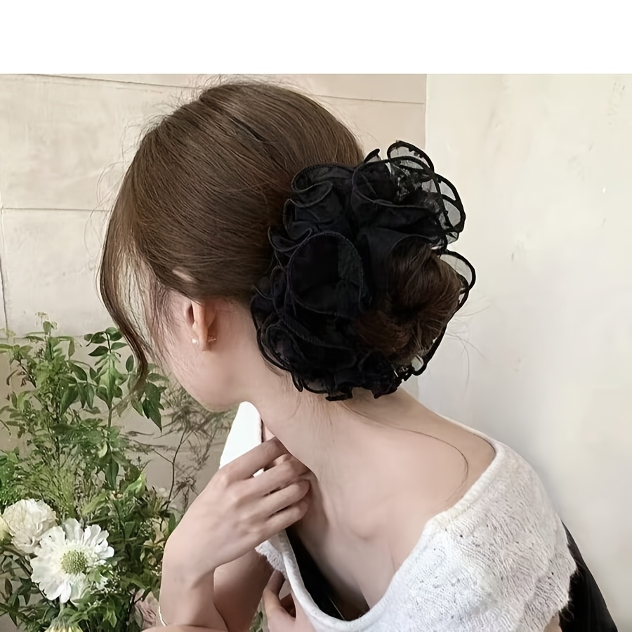 2-Pack Black Mesh Hair Ties, F - Women'S Accessories Go Outdoors 评论和价格