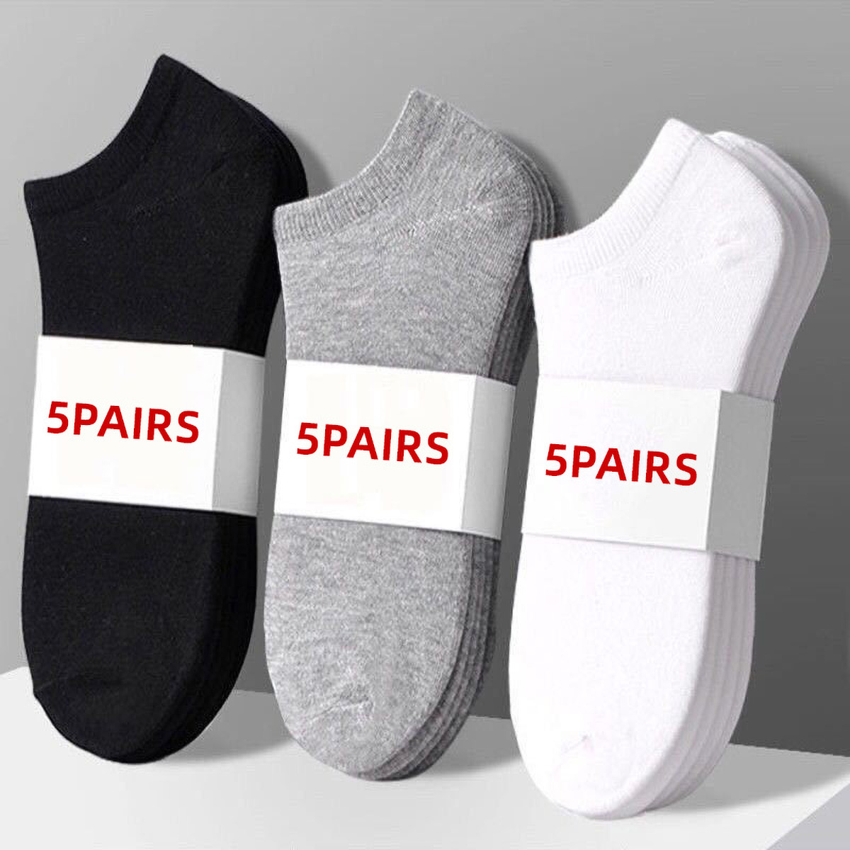 5 Pairs Unisex Casual Plain Co - Women'S Ankle Accessories 评论和价格