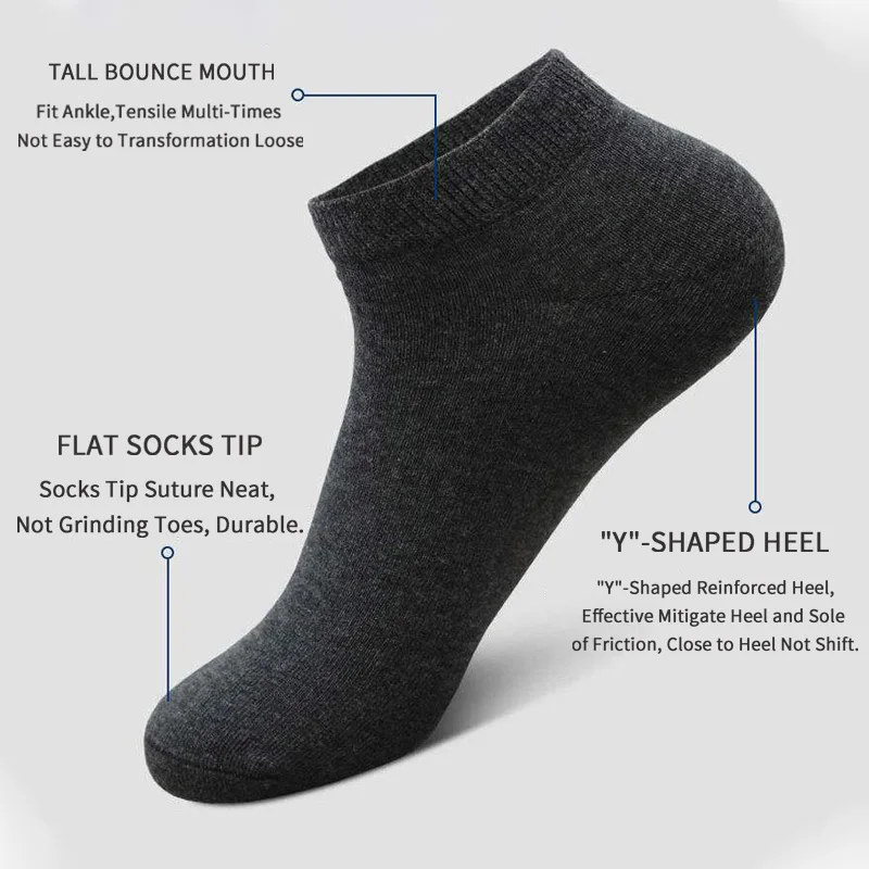 5 Pairs Unisex Casual Plain Co - Women'S Ankle Accessories 评论和价格