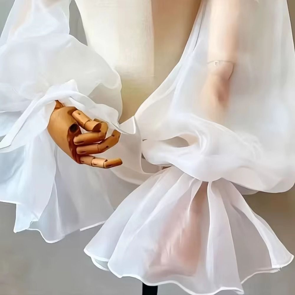 Puffy Bridal Sleeves Long Slee - Women'S Accessories For Neck 评论和价格