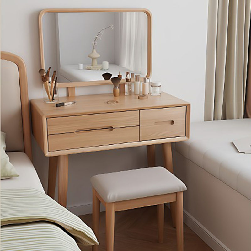 Mirror Desk Vanity Table Stool - Women Accessories Drawer 评论和价格