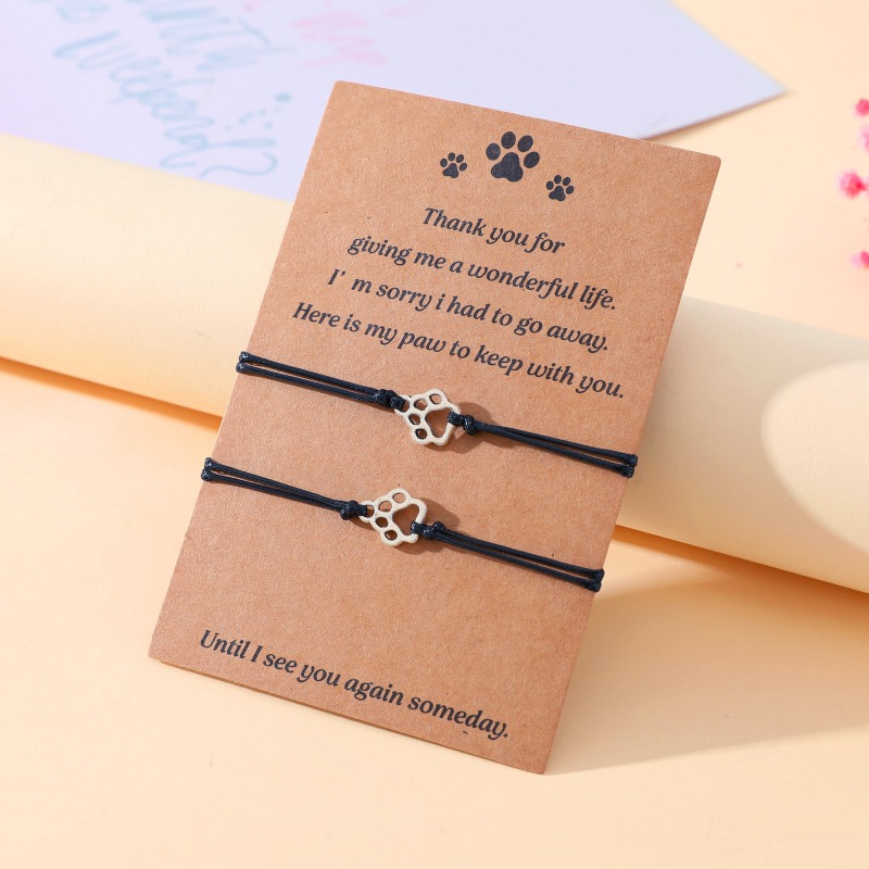 Adjustable Paw Print Couple Br - Women Accessories Meaning 评论和价格