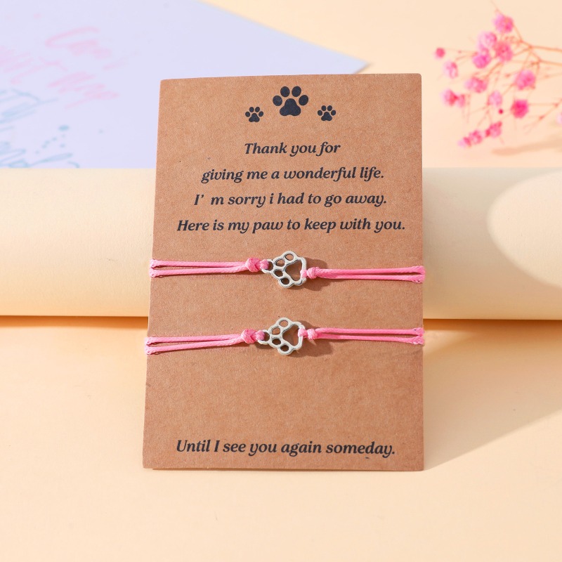 Adjustable Paw Print Couple Br - Women Accessories Meaning 评论和价格