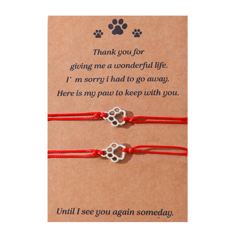 Adjustable Paw Print Couple Br - Women Accessories Meaning 评论和价格