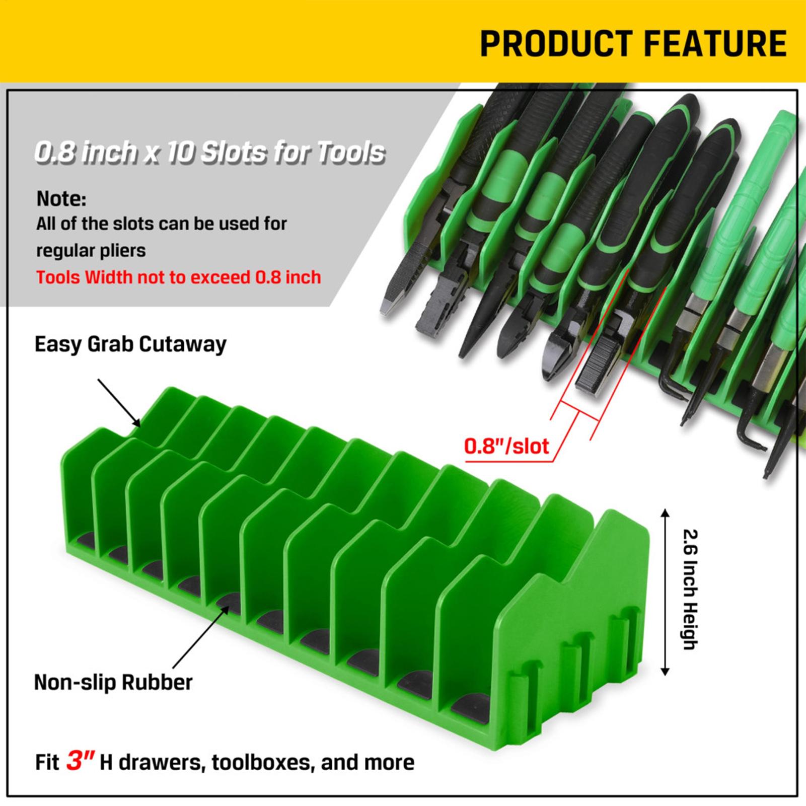 Plier Organizer Rack 10-Slot T - Women Accessories Drawer 评论和价格