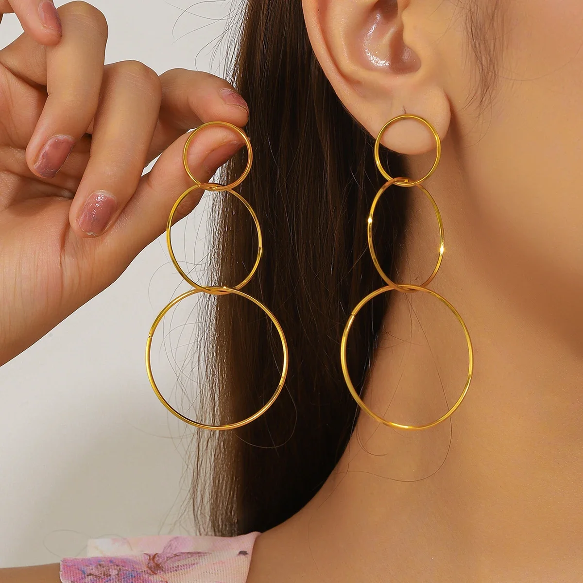 Luxury Simple 3 Circles Stainl - Women'S Accessories Mango 评论和价格