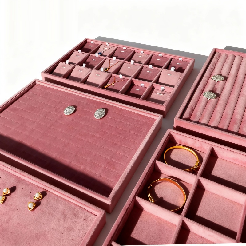 Velvet Jewelry Organizer Trays - Women Accessories Drawer 评论和价格