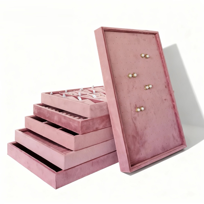 Velvet Jewelry Organizer Trays - Women Accessories Drawer 评论和价格