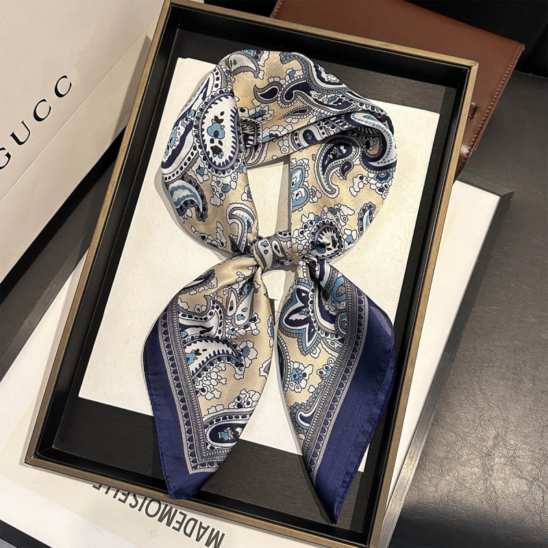 Luxury Satin Square Scarf Pais - Women'S Accessories For Neck 评论和价格