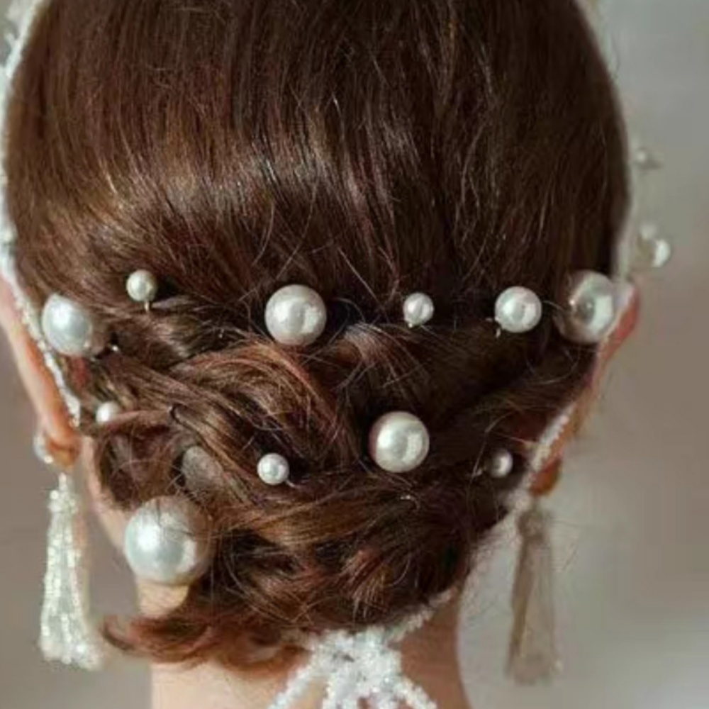 Pearl Crystal Hair Pins Comb S - Women Accessories Wholesale 评论和价格
