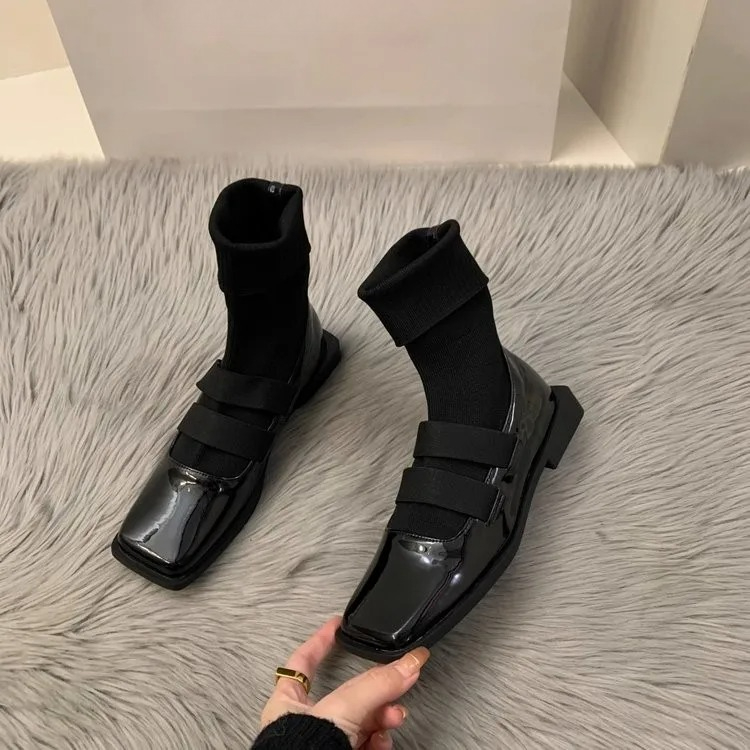 British style square knitted s - Women'S Ankle Accessories 评论和价格