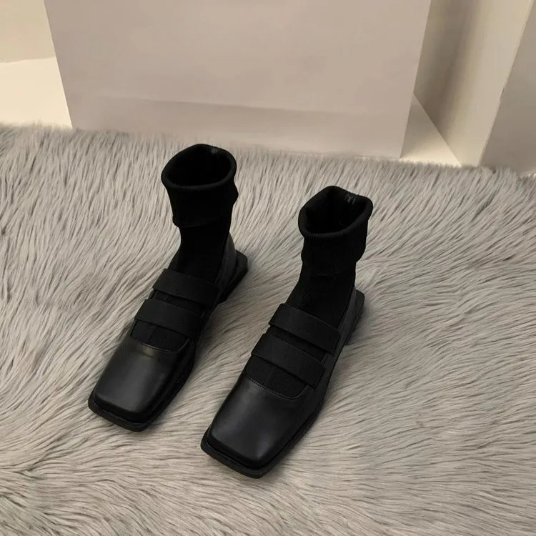 British style square knitted s - Women'S Ankle Accessories 评论和价格