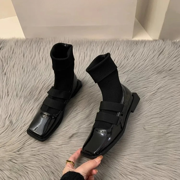 British style square knitted s - Women'S Ankle Accessories 评论和价格