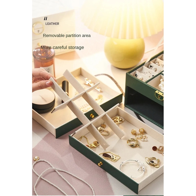 Large Capacity Jewelry Box Mul - Women Accessories Drawer 评论和价格