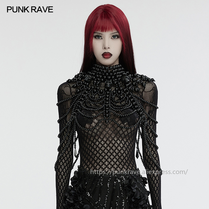 PUNK RAVE Women's Gothic Skull - Women'S Accessories For Neck 评论和价格