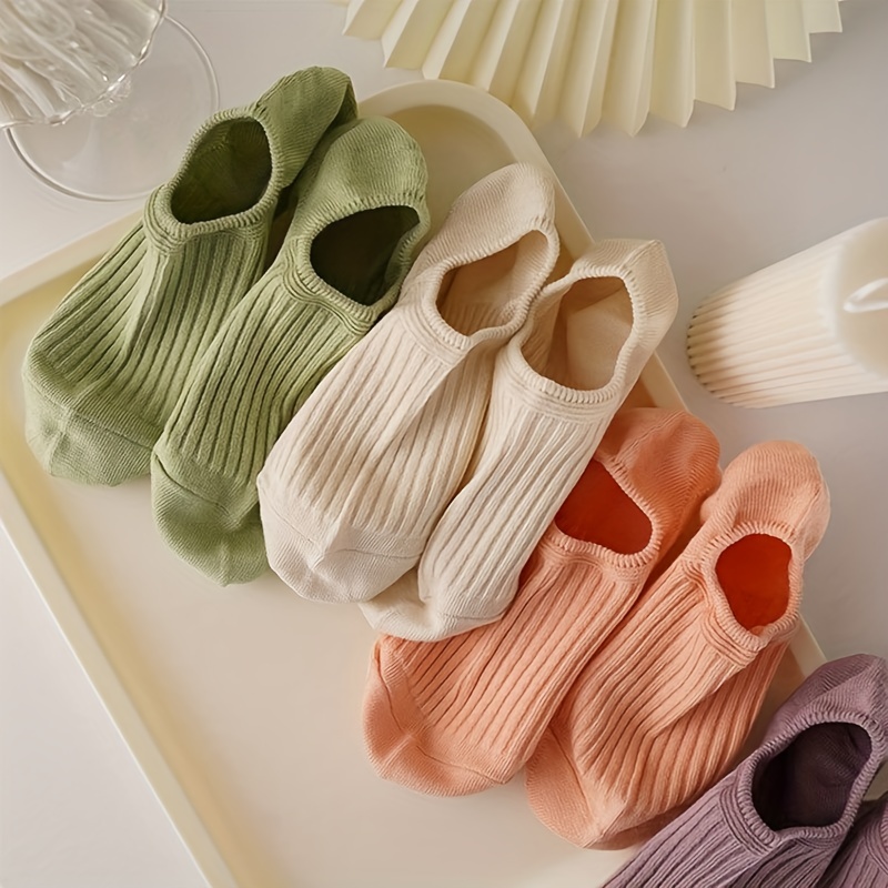 5 Pairs Colorful Ribbed Short  - Women'S Ankle Accessories 评论和价格