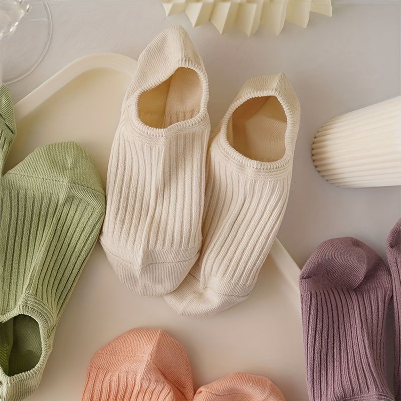 5 Pairs Colorful Ribbed Short  - Women'S Ankle Accessories 评论和价格