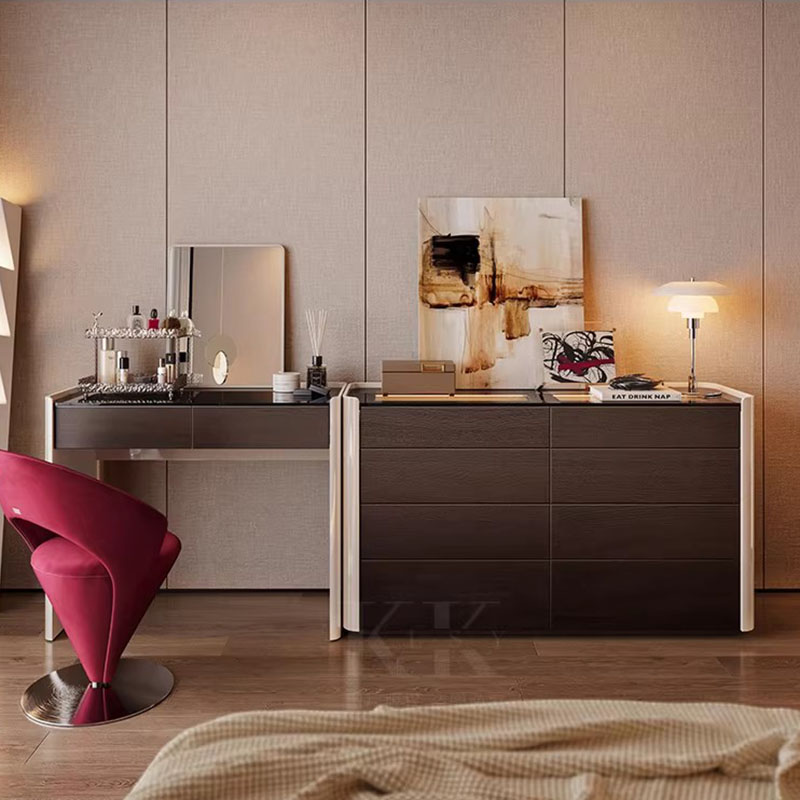 Coffee Modern Vanity Table Com - Women Accessories Drawer 评论和价格