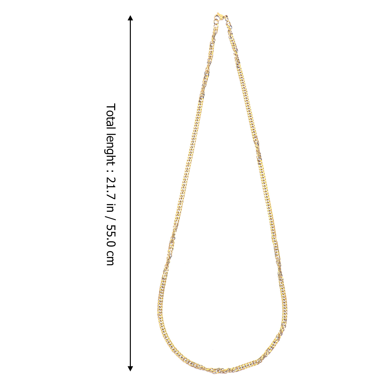 1Pcs Golden Double Buckle Chai - Women'S Accessories For Neck 评论和价格