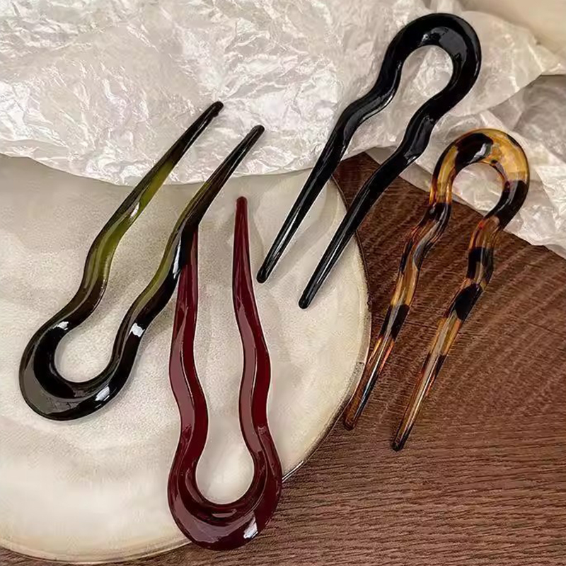 Elegant Acrylic U-shaped Hairp - Women'S Accessories List 评论和价格