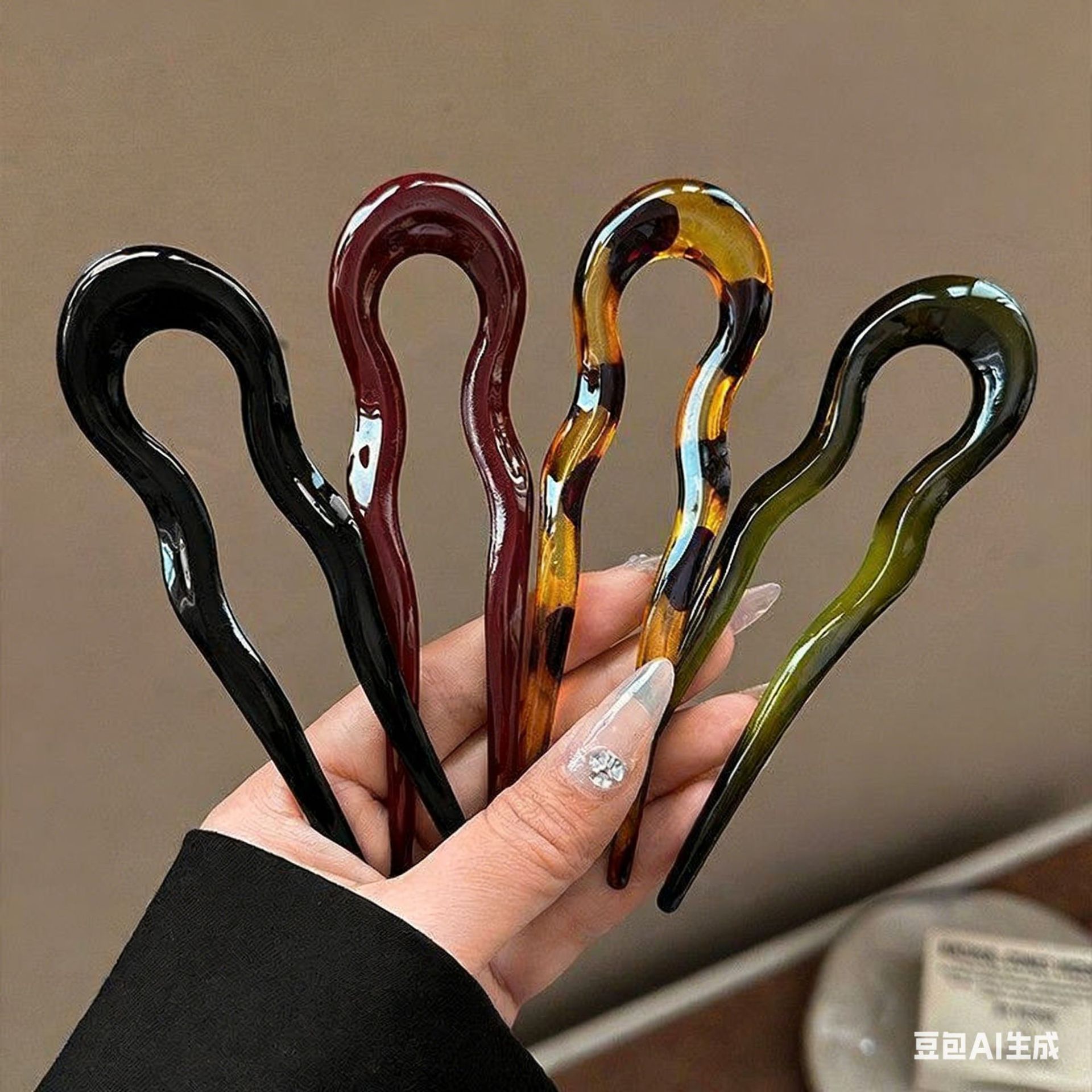Elegant Acrylic U-shaped Hairp - Women'S Accessories List 评论和价格