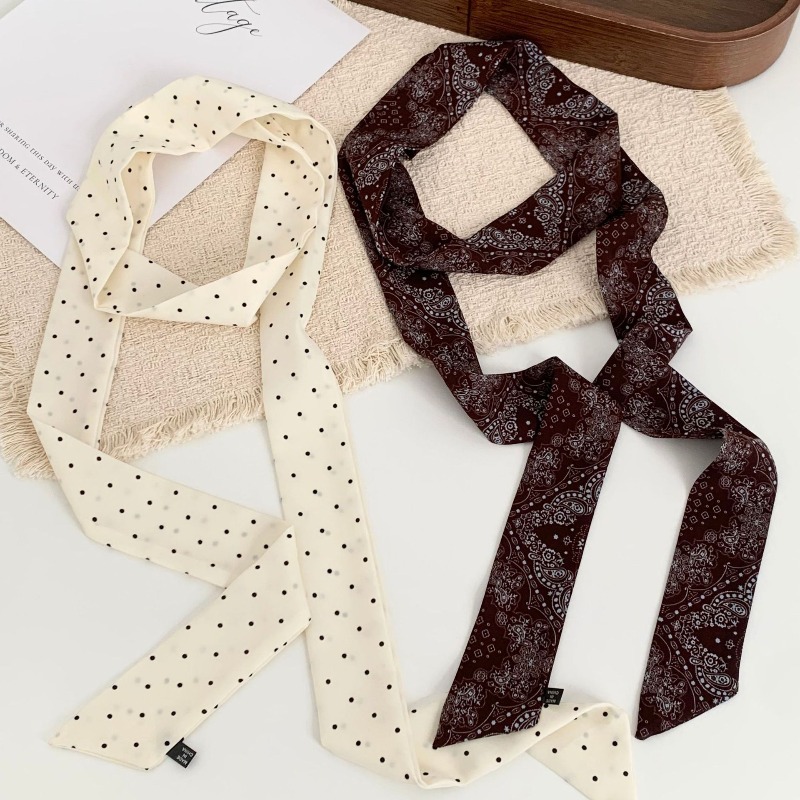 Long Polka Dot Skinny Scarf fo - Women'S Accessories For Neck 评论和价格