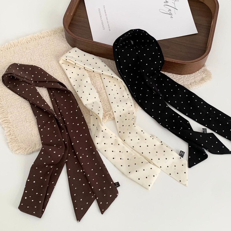 Long Polka Dot Skinny Scarf fo - Women'S Accessories For Neck 评论和价格